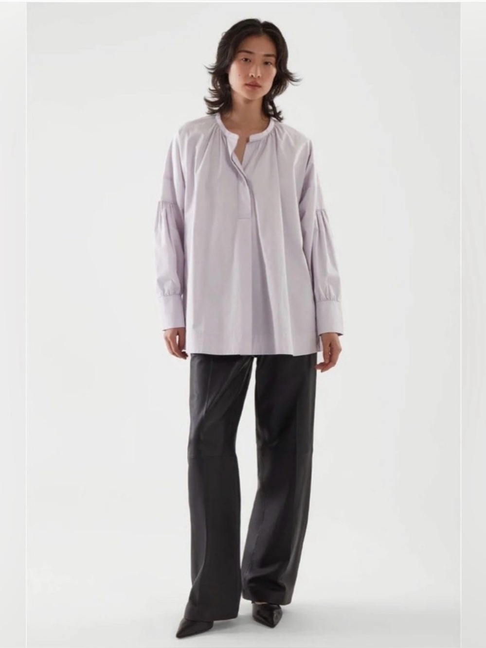COS Pleated Tunic Blouse - Dusty Lilac